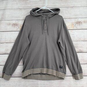 Nike Engineered Henley Hoodie Sweatshirt Men's Size‎ Large Gray
